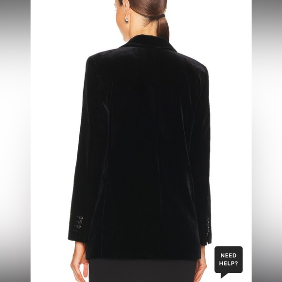 Theory Slim Tailored Velvet Jacket in Black - Picture 3 of 8